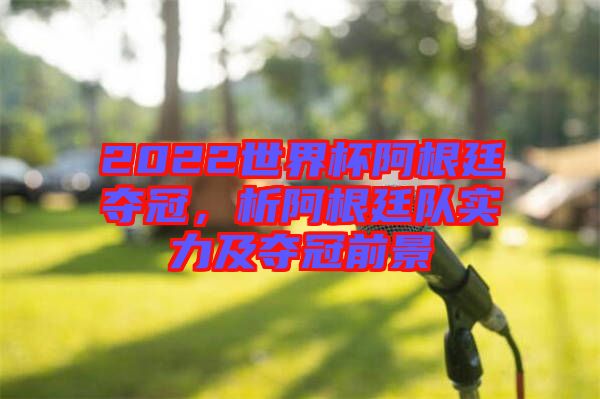 2022世界杯阿根廷奪冠，析阿根廷隊實力及奪冠前景