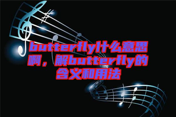 butterfly什么意思啊，解butterfly的含義和用法