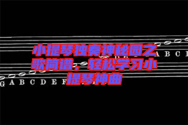 小提琴獨奏神秘園之歌簡譜，輕松學(xué)習(xí)小提琴神曲