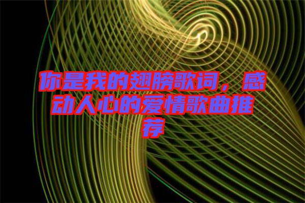 你是我的翅膀歌詞，感動人心的愛情歌曲推薦