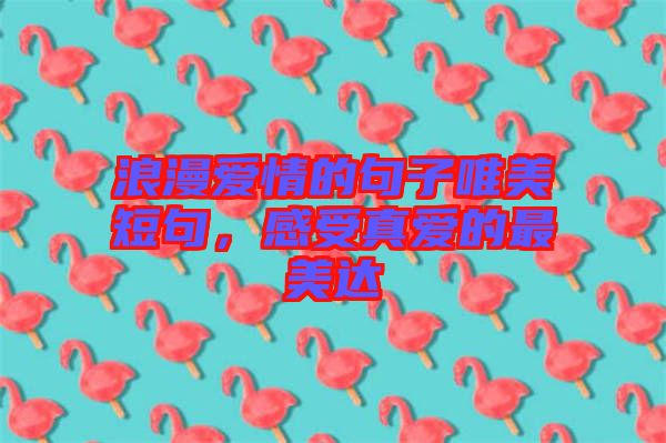 浪漫愛(ài)情的句子唯美短句，感受真愛(ài)的最美達(dá)
