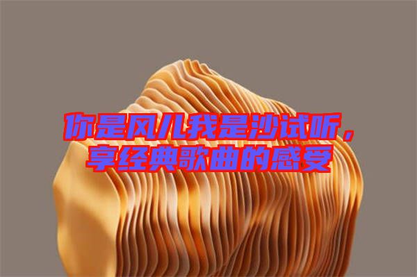 你是風兒我是沙試聽，享經典歌曲的感受