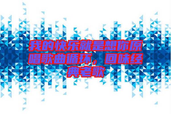 我的快樂就是想你原唱歌曲循環(huán)，回味經(jīng)典老歌