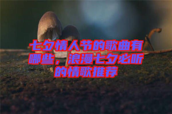 七夕情人節的歌曲有哪些，浪漫七夕必聽的情歌推薦