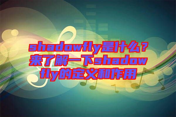 shadowfly是什么？來了解一下shadowfly的定義和作用
