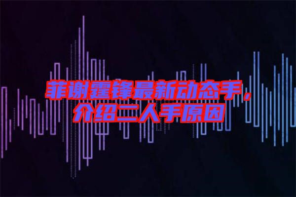 菲謝霆鋒最新動態手，介紹二人手原因