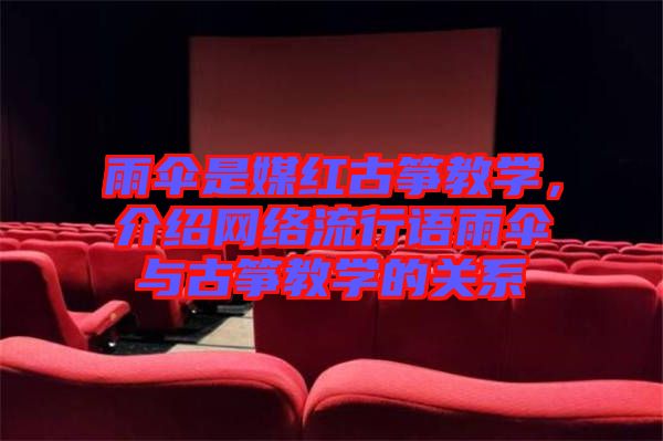 雨傘是媒紅古箏教學(xué)，介紹網(wǎng)絡(luò)流行語雨傘與古箏教學(xué)的關(guān)系