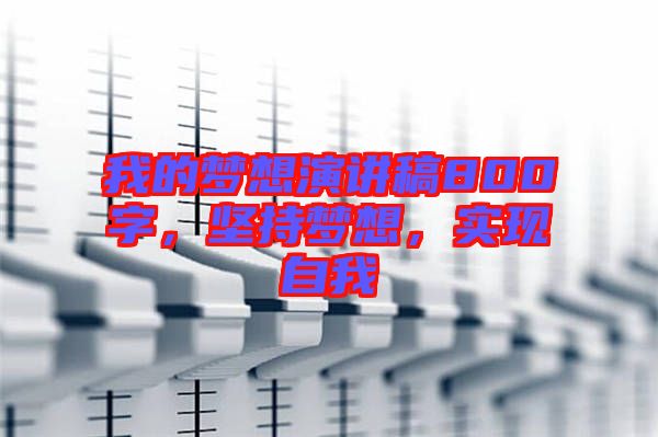 我的夢想演講稿800字，堅持夢想，實現自我