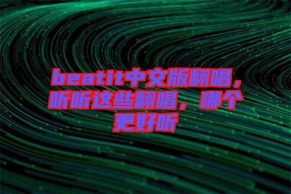 beatit中文版翻唱，聽聽這些翻唱，哪個(gè)更好聽